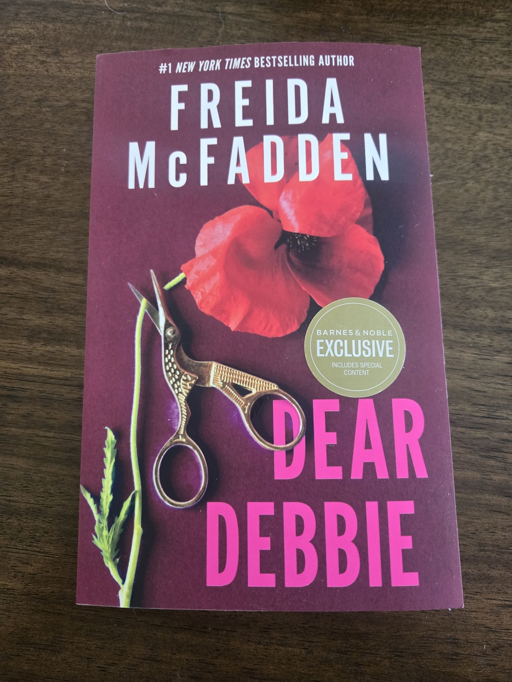 Dear Debbie by Freida McFadden - Red & Pink Cover